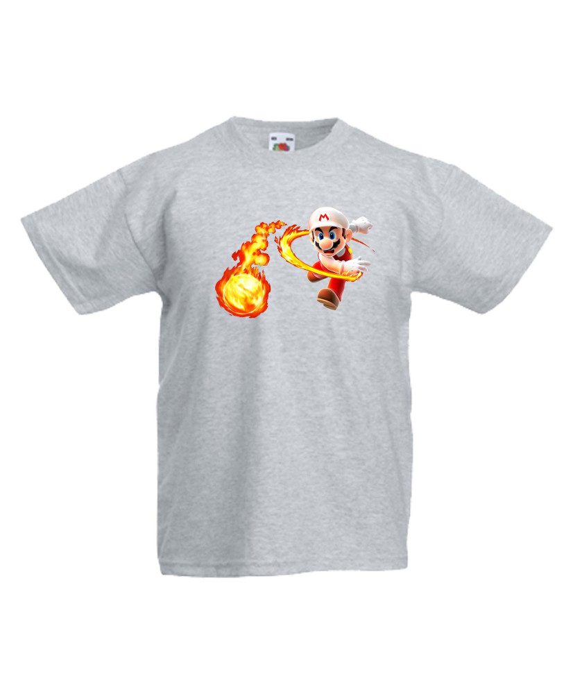 Детска тениска Супер Марио Super Mario Fireball Детска тениска Супер Марио Super Mario Fireball