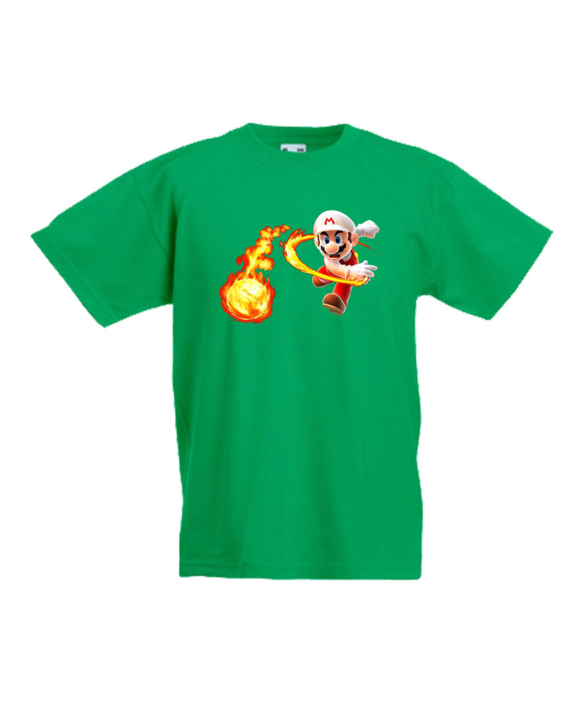 Детска тениска Супер Марио Super Mario Fireball Детска тениска Супер Марио Super Mario Fireball