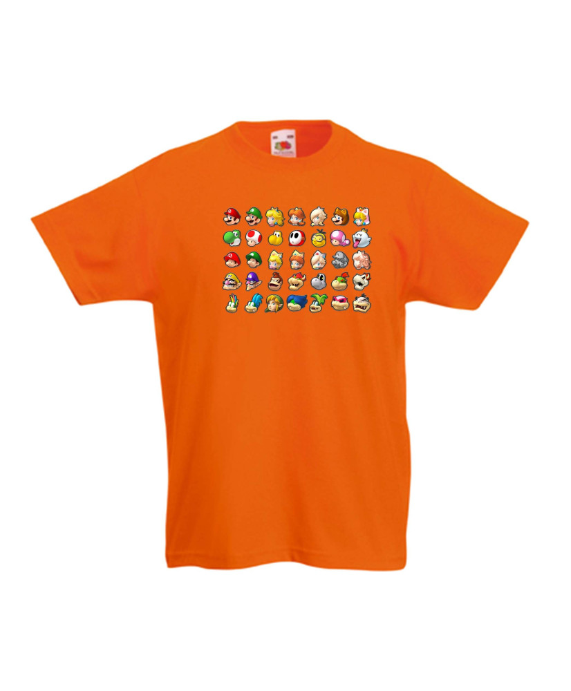 Детска тениска Супер Марио Nintendo Games Heads