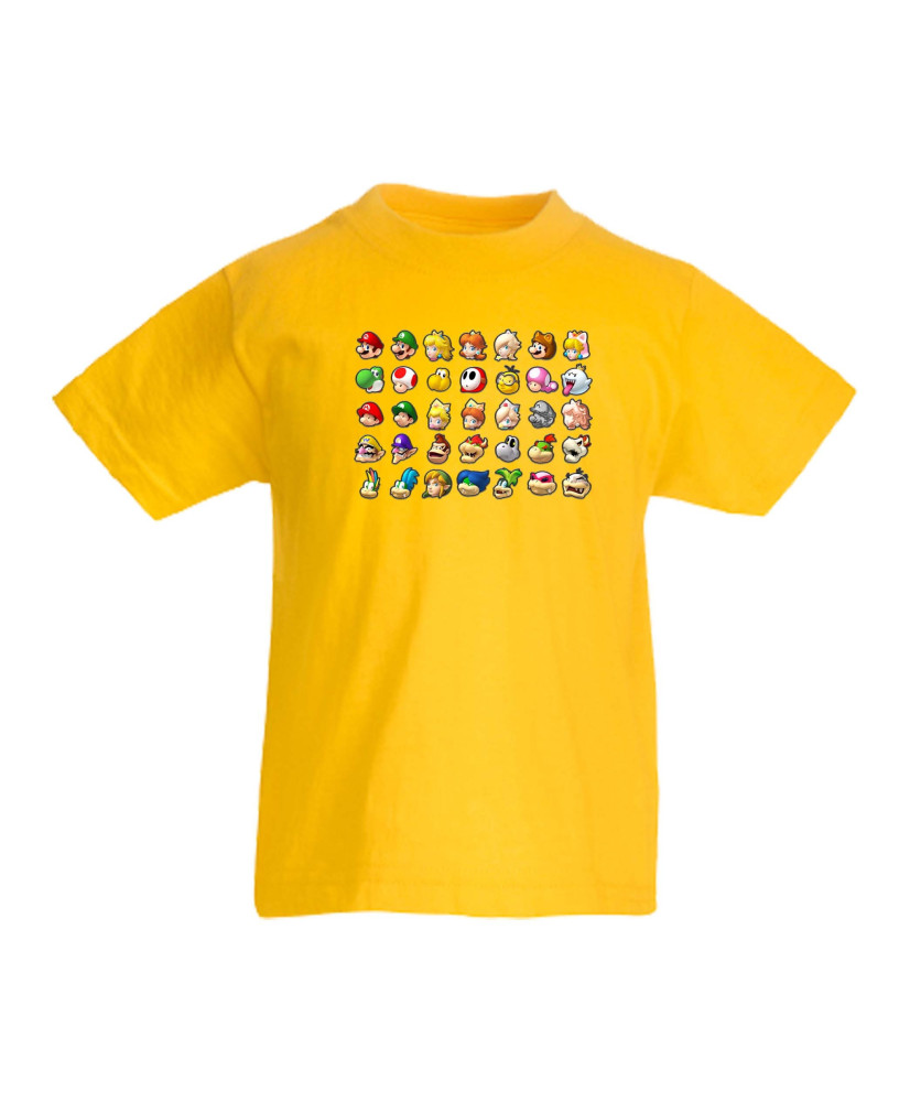 Детска тениска Супер Марио Nintendo Games Heads