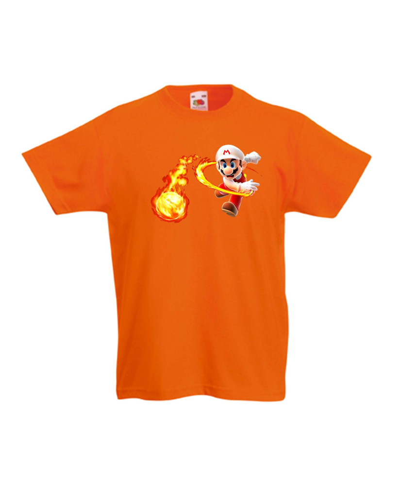 Детска тениска Супер Марио Super Mario Fireball Детска тениска Супер Марио Super Mario Fireball
