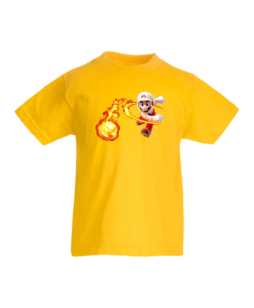 Детска тениска Супер Марио Super Mario Fireball Детска тениска Супер Марио Super Mario Fireball