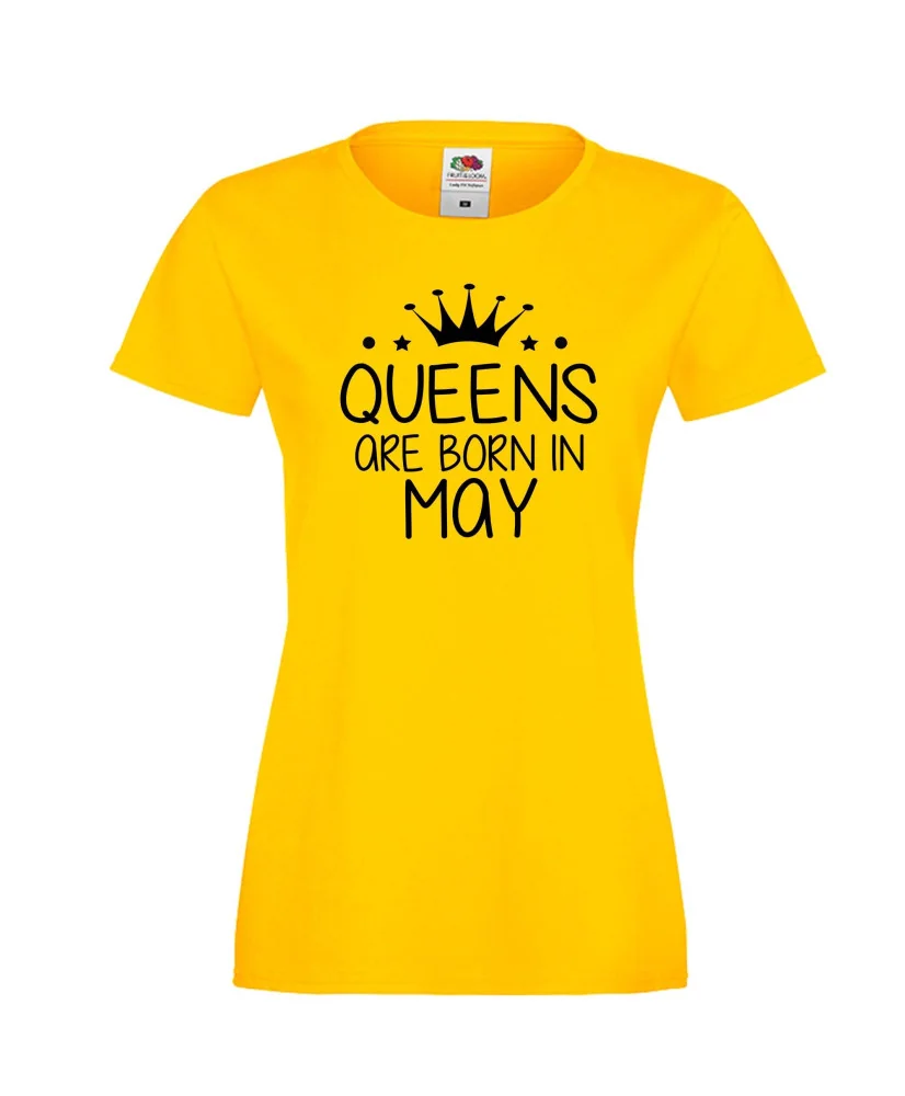 Дамска тениска с къс ръкав Queens are born in May