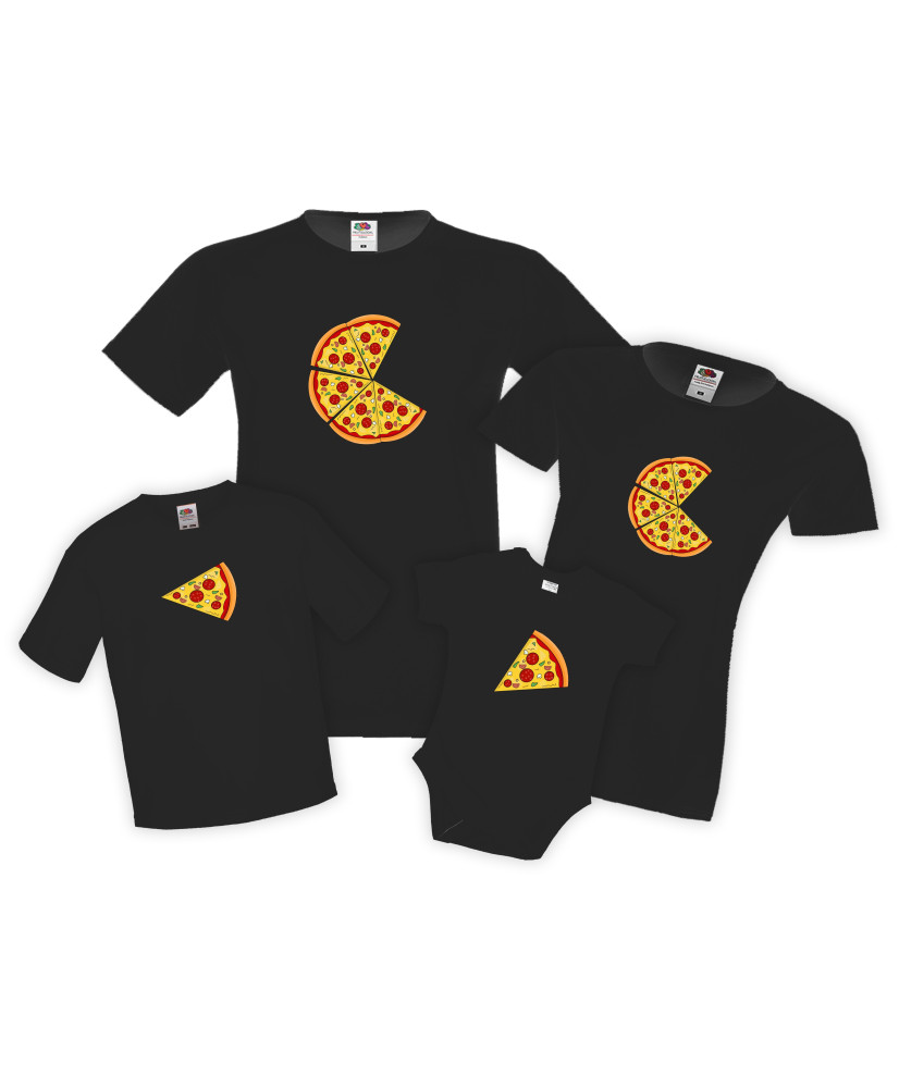 Семеен комплект тениски Pizza Slices Family