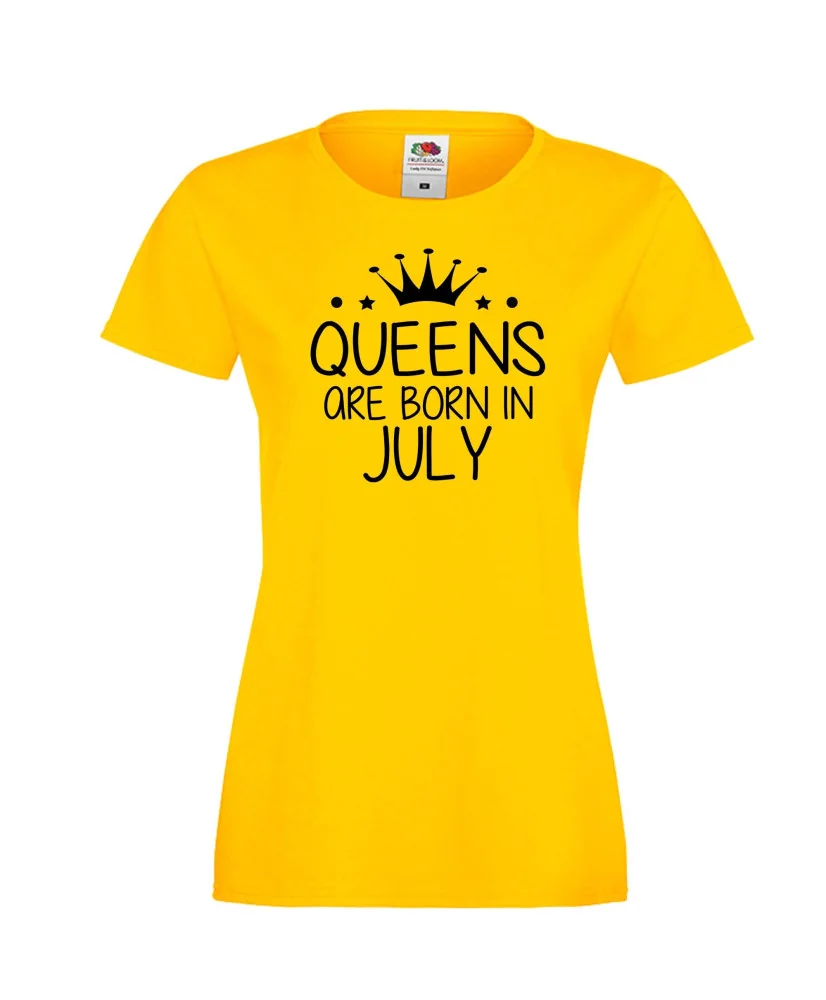 Дамска тениска с къс ръкав Queens are born in July