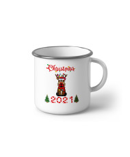 Коледно Метално Емайлирано канче Елен с маска Christmas 2021