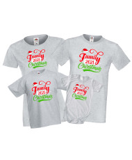 Семеен Коледен комплект тениски Family Christmas 2021