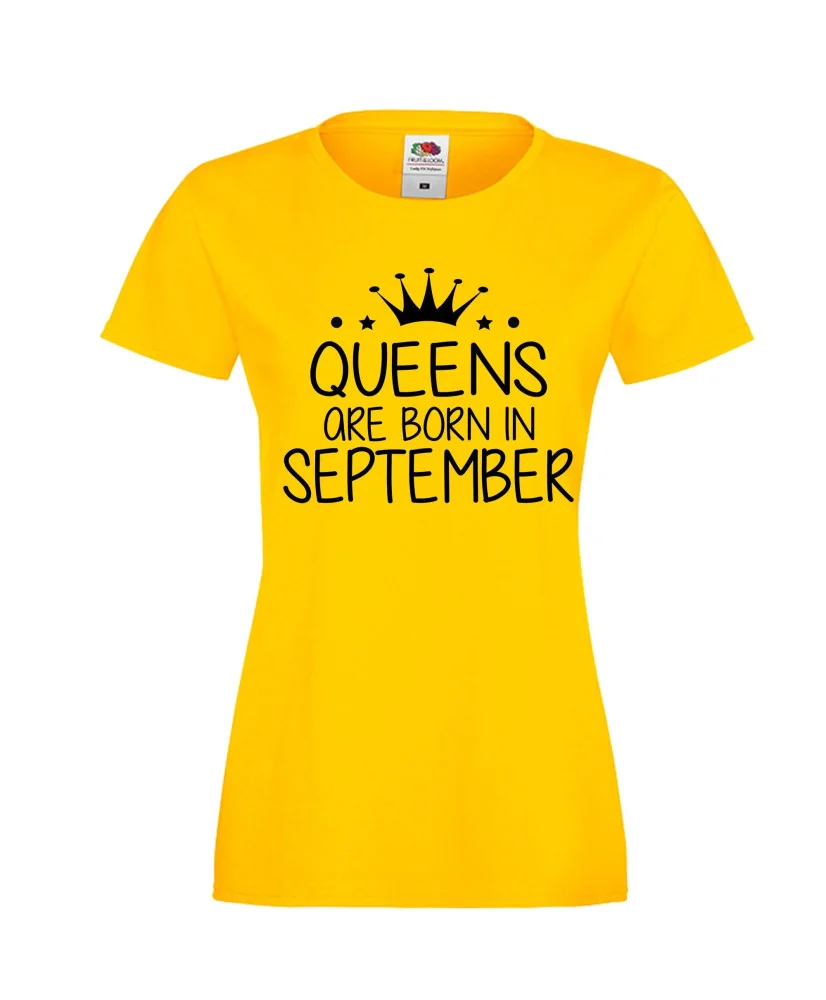 Дамска тениска с къс ръкав Queens are born in September