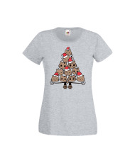 Дамска тениска Коледа Елха от котки Cats Xmas Tree 2