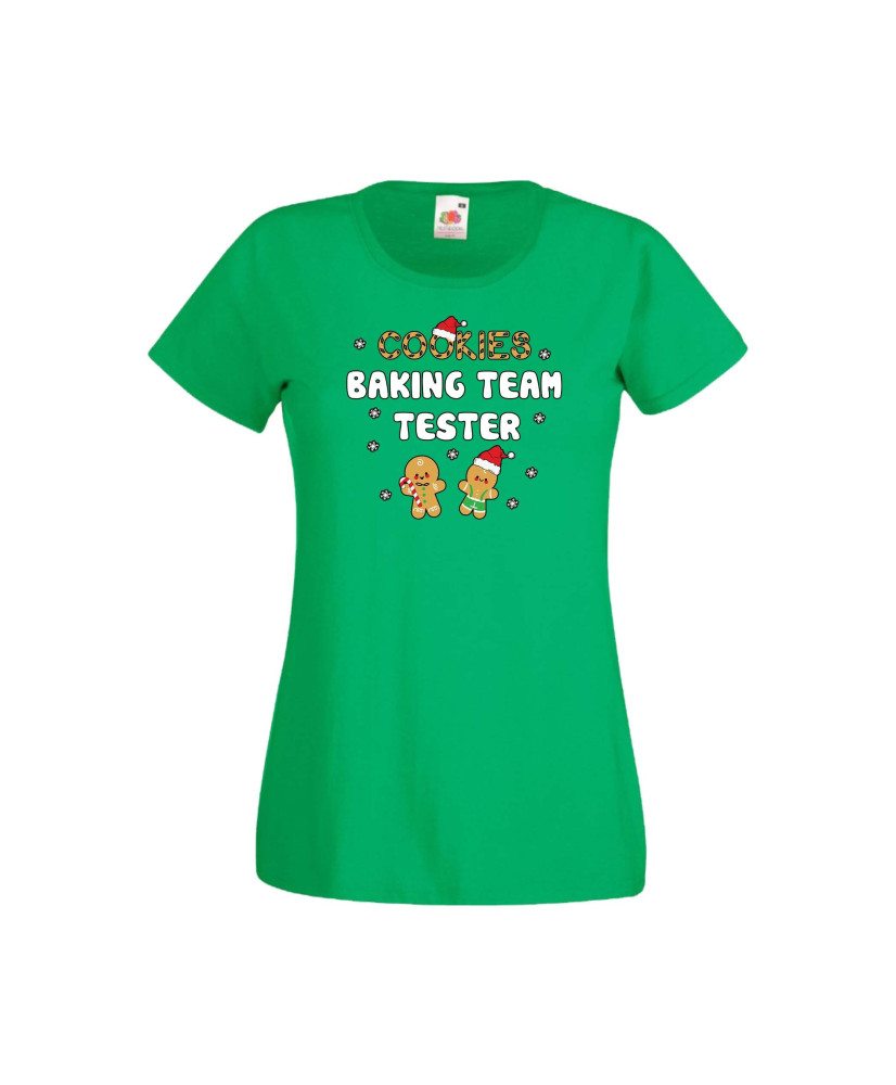 Дамска тениска Коледа Cookies Baking Team Tester Дамска тениска Коледа Cookies Baking Team Tester