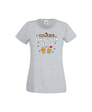 Дамска тениска Коледа Cookies Baking Team Tester