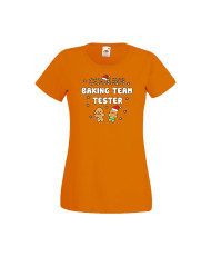 Дамска тениска Коледа Cookies Baking Team Tester
