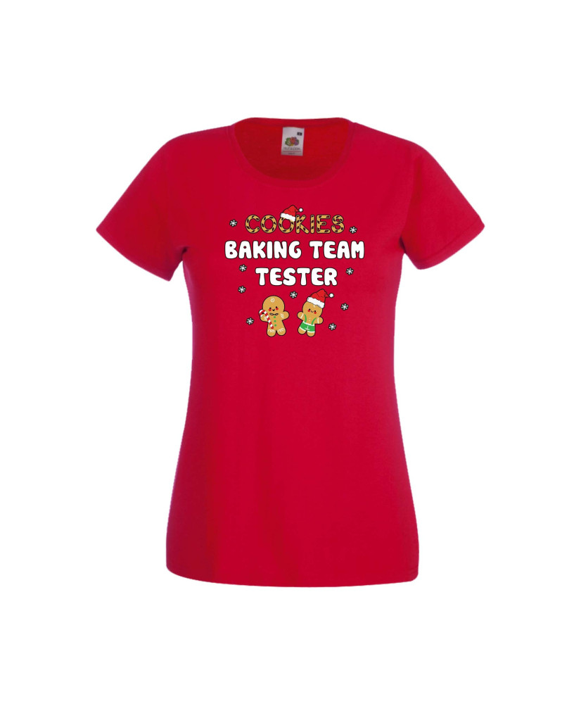 Дамска тениска Коледа Cookies Baking Team Tester Дамска тениска Коледа Cookies Baking Team Tester