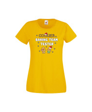 Дамска тениска Коледа Cookies Baking Team Tester