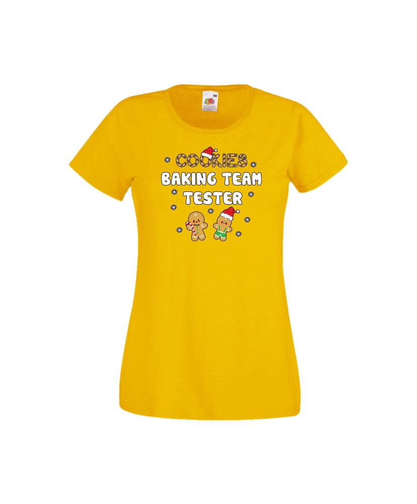 Дамска тениска Коледа Cookies Baking Team Tester Дамска тениска Коледа Cookies Baking Team Tester