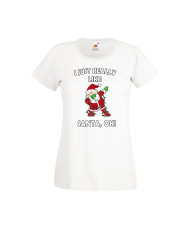 Дамска тениска Коледа I Just Really Like Santa, OK!