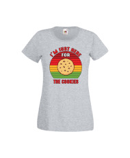 Дамска тениска Коледа Тук съм за коледните бисквитки I'm Just Here For The Cookies