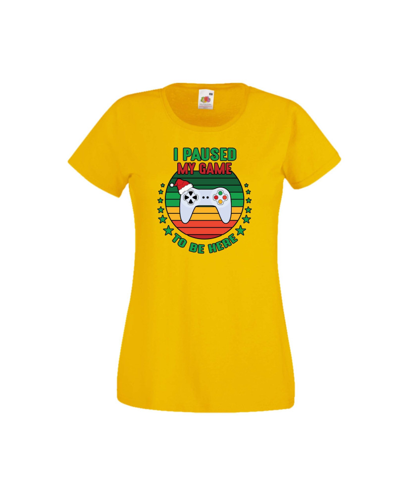 Дамска тениска Коледа I Paused My Game To Be Here Santa's Hat Gamepad Дамска тениска Коледа I Paused My Game To Be Here Santa's Hat Gamepad