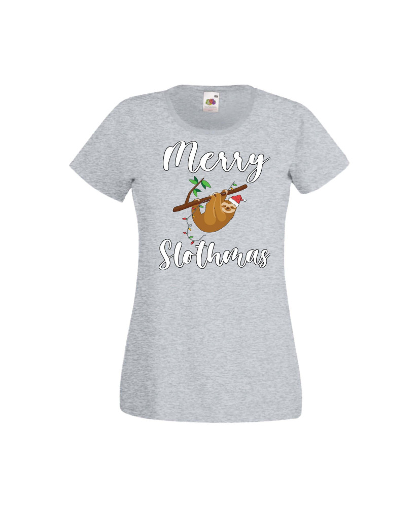 Дамска тениска Коледа Merry Slothmas Дамска тениска Коледа Merry Slothmas