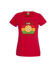 Дамска тениска Коледа Тук съм за коледните бисквитки I'm Just Here For The Cookies