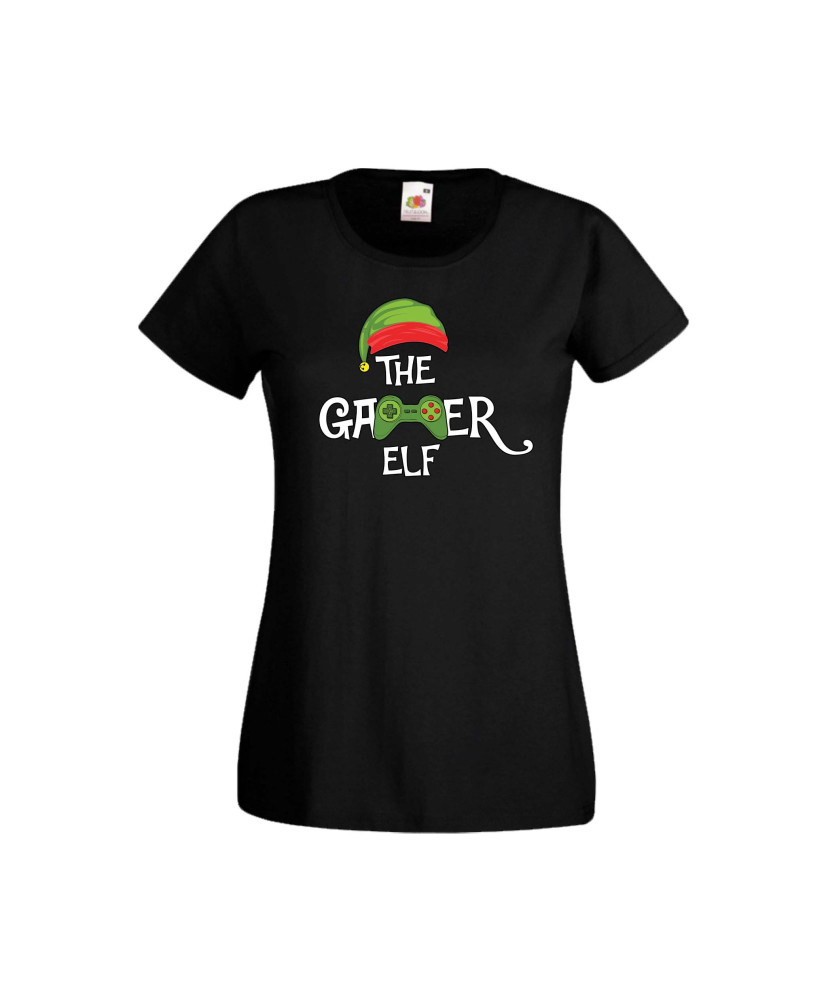 Дамска тениска Коледа The Gamer Elf Дамска тениска Коледа The Gamer Elf