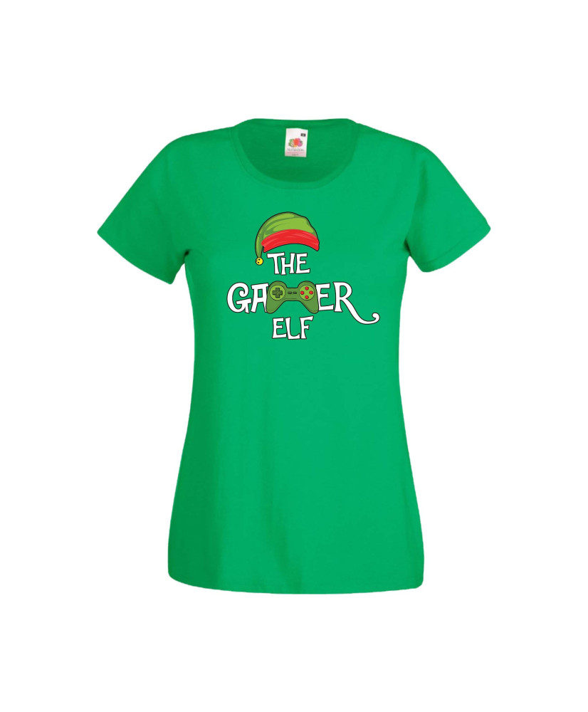 Дамска тениска Коледа The Gamer Elf Дамска тениска Коледа The Gamer Elf