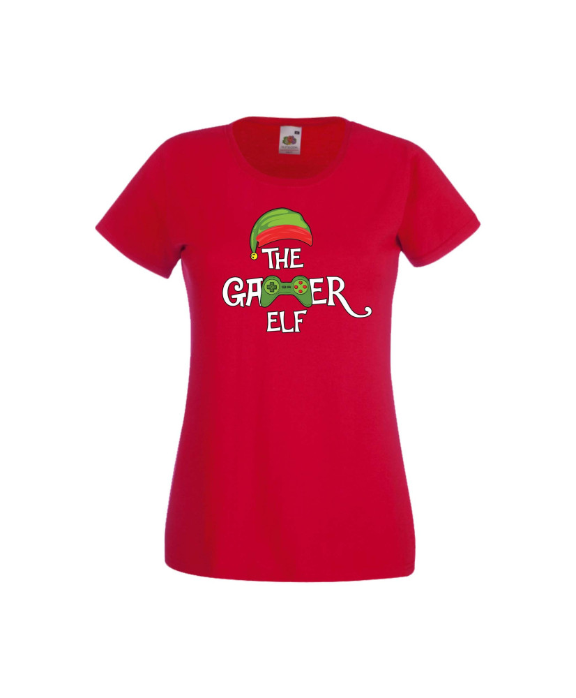 Дамска тениска Коледа The Gamer Elf Дамска тениска Коледа The Gamer Elf