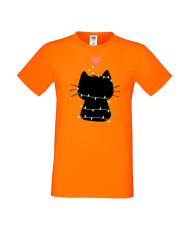 Мъжка тениска Коледа Котка Коледно дърво Black Cat Xmas Tree 4