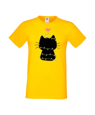 Мъжка тениска Коледа Котка Коледно дърво Black Cat Xmas Tree 4
