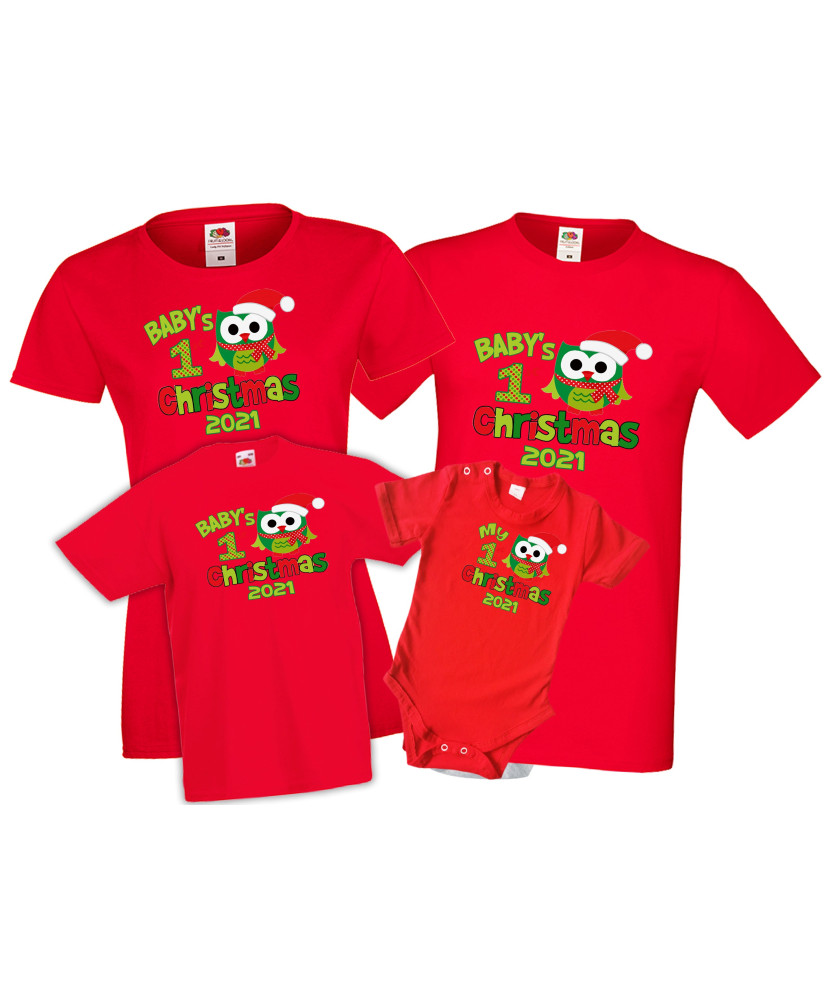 Персонализирани Коледни тениски Baby`s First Christmas Персонализирани Коледни тениски Baby`s First Christmas