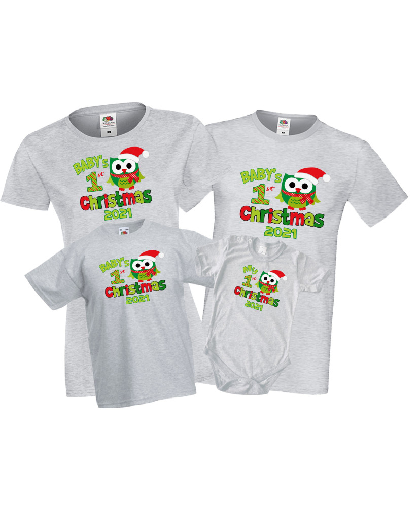 Персонализирани Коледни тениски Baby`s First Christmas Персонализирани Коледни тениски Baby`s First Christmas