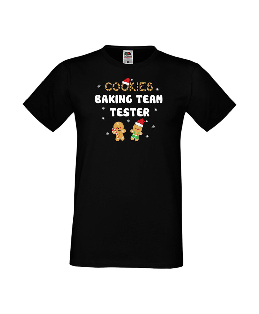Мъжка тениска Коледа  Cookies Baking Team Tester