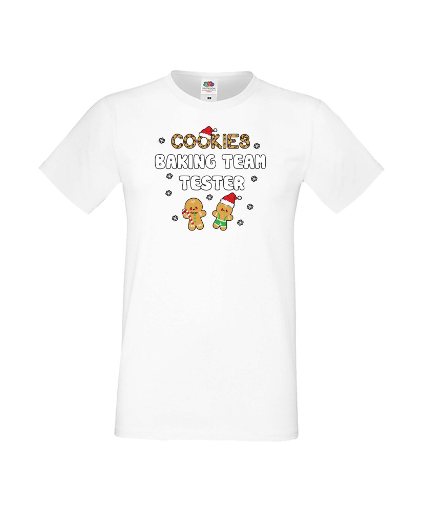 Мъжка тениска Коледа  Cookies Baking Team Tester
