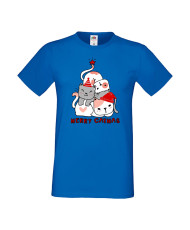 Мъжка тениска Коледа Елха от котки Cats Xmas Tree 3