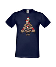 Мъжка тениска Коледа  Елха от котки Cats Xmas Tree 2