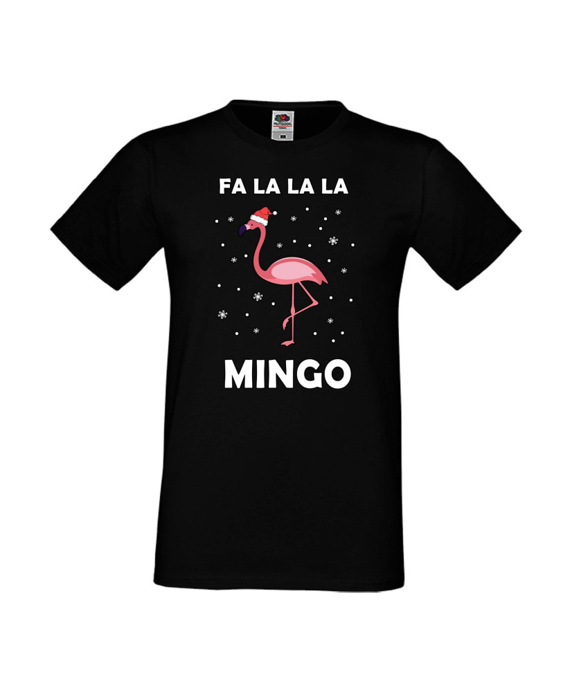 Мъжка тениска Коледа Fa La La La Mingo