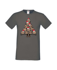 Мъжка тениска Коледа  Елха от котки Cats Xmas Tree 2