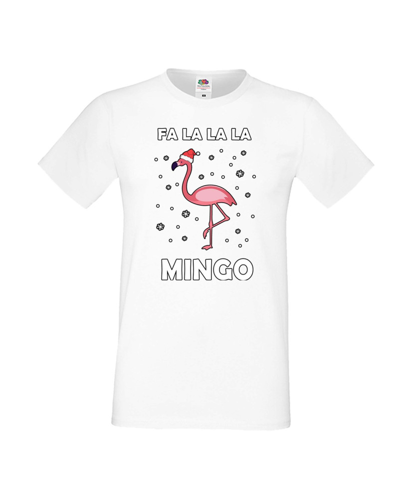 Мъжка тениска Коледа Fa La La La Mingo