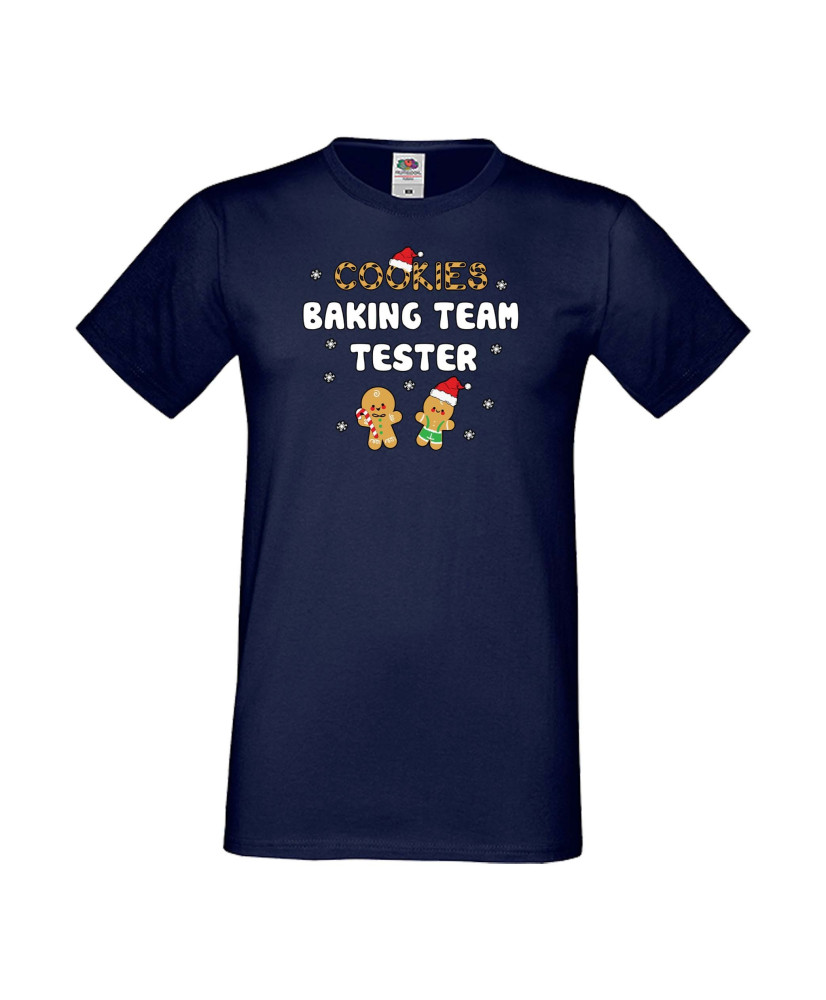 Мъжка тениска Коледа  Cookies Baking Team Tester