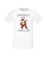 Мъжка тениска Коледа I Just Really Like Santa, OK!