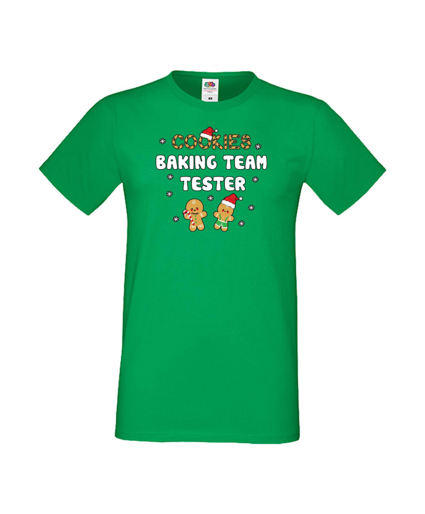 Мъжка тениска Коледа  Cookies Baking Team Tester