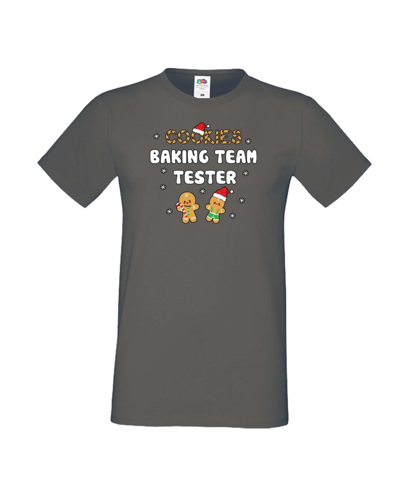 Мъжка тениска Коледа  Cookies Baking Team Tester