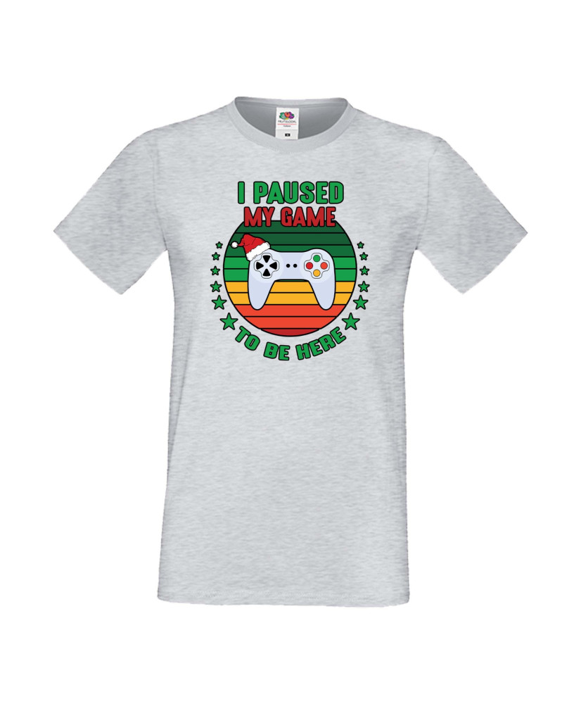 Мъжка тениска Коледа I Paused My Game To Be Here Santa's Hat Gamepad Мъжка тениска Коледа I Paused My Game To Be Here Santa's Hat Gamepad