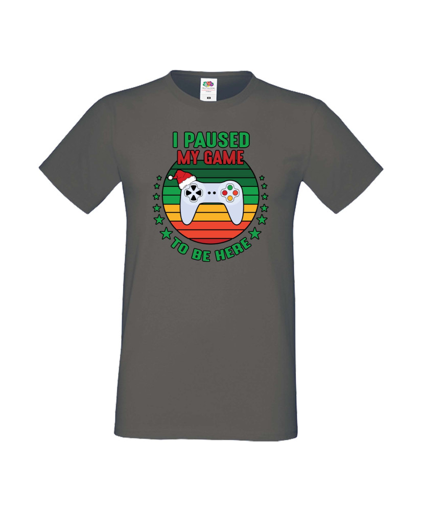Мъжка тениска Коледа I Paused My Game To Be Here Santa's Hat Gamepad Мъжка тениска Коледа I Paused My Game To Be Here Santa's Hat Gamepad