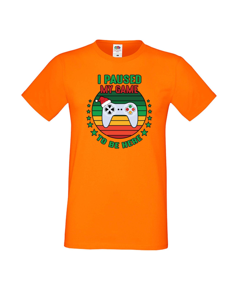 Мъжка тениска Коледа I Paused My Game To Be Here Santa's Hat Gamepad Мъжка тениска Коледа I Paused My Game To Be Here Santa's Hat Gamepad