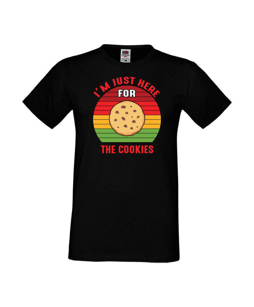 Мъжка тениска Коледа Тук съм за коледните бисквитки I'm Just Here For The Cookies
