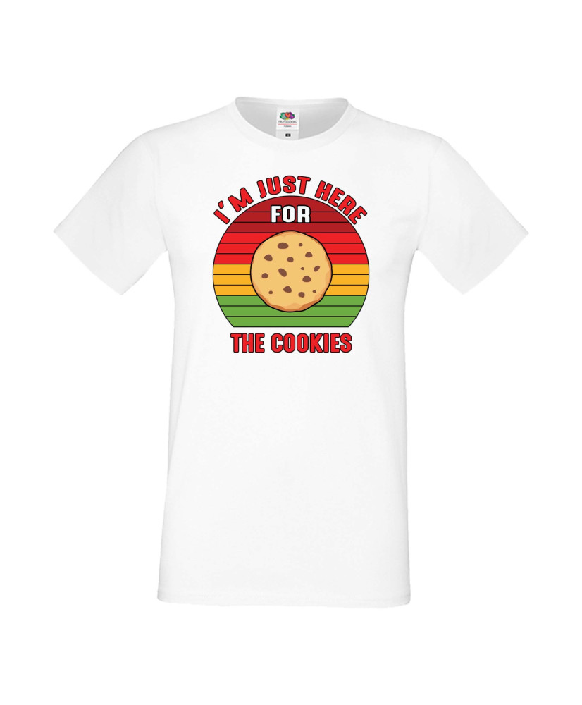 Мъжка тениска Коледа Тук съм за коледните бисквитки I'm Just Here For The Cookies