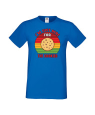 Мъжка тениска Коледа Тук съм за коледните бисквитки I'm Just Here For The Cookies