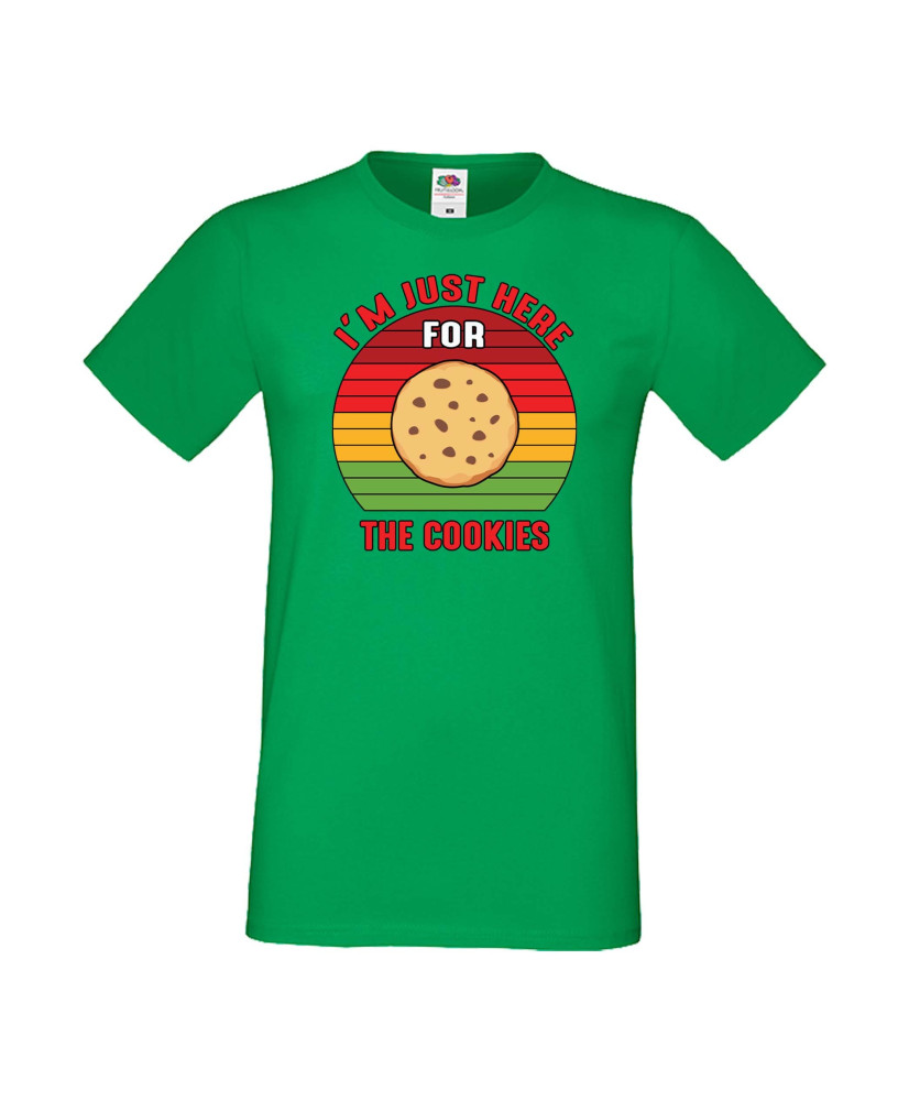 Мъжка тениска Коледа Тук съм за коледните бисквитки I'm Just Here For The Cookies
