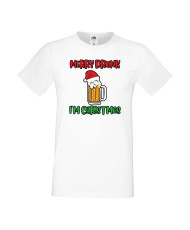 Мъжка тениска Коледа Merry Drunk I'm Christmas